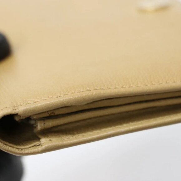 Chanel Beige Calf Leather CC Button Line Long Flap Wallet - Picture 10 of 16